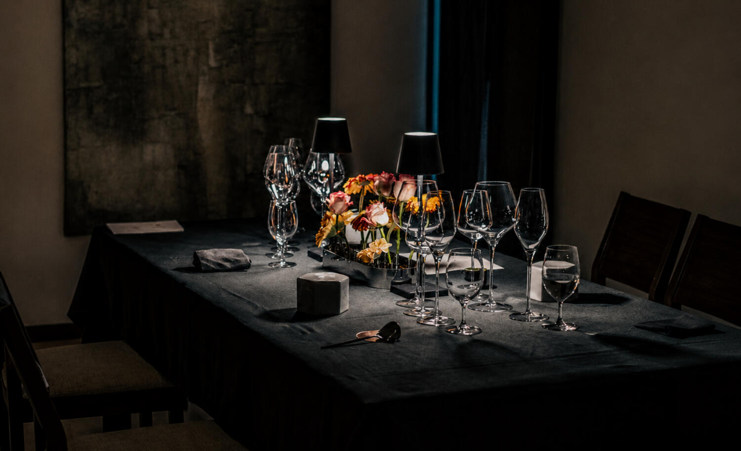 Private dining table at KARA Private Dining in Singapore